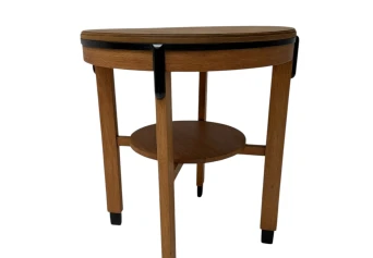 Art Deco Amsterdamse School Round Side Table, 1920s